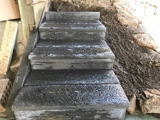 concrete stairs for a sloping block of land