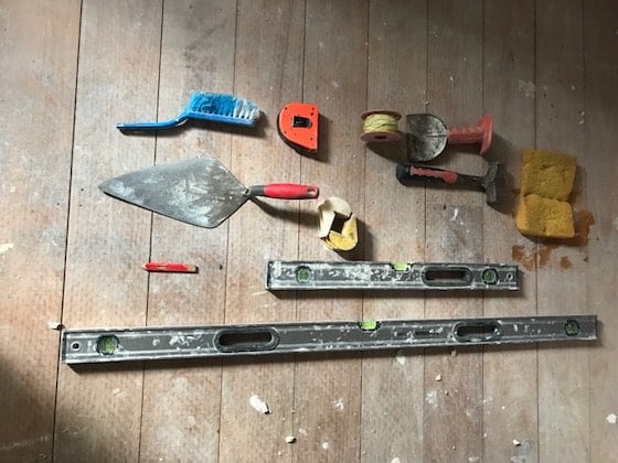 basic tools needed for bricklaying