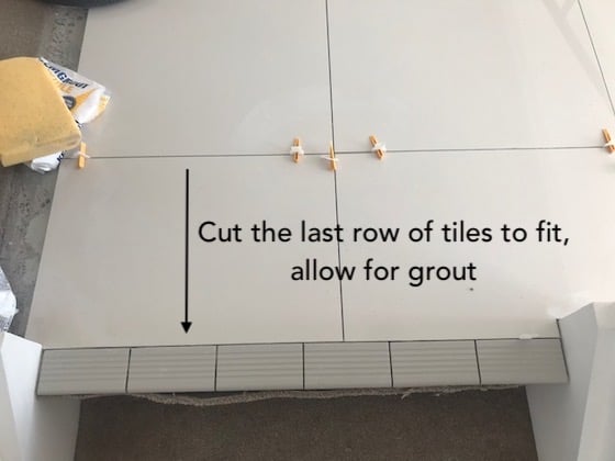 how to cut floor tiles to fit nosing tiles